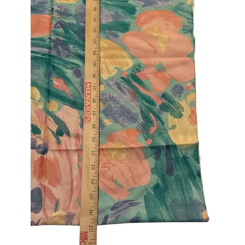 Vintage Upholstery Fabric Remnants Lot Floral Pastel Brushstroke Decor‎ Craft